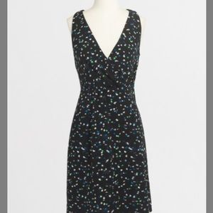 J Crew Dress black with painted dots